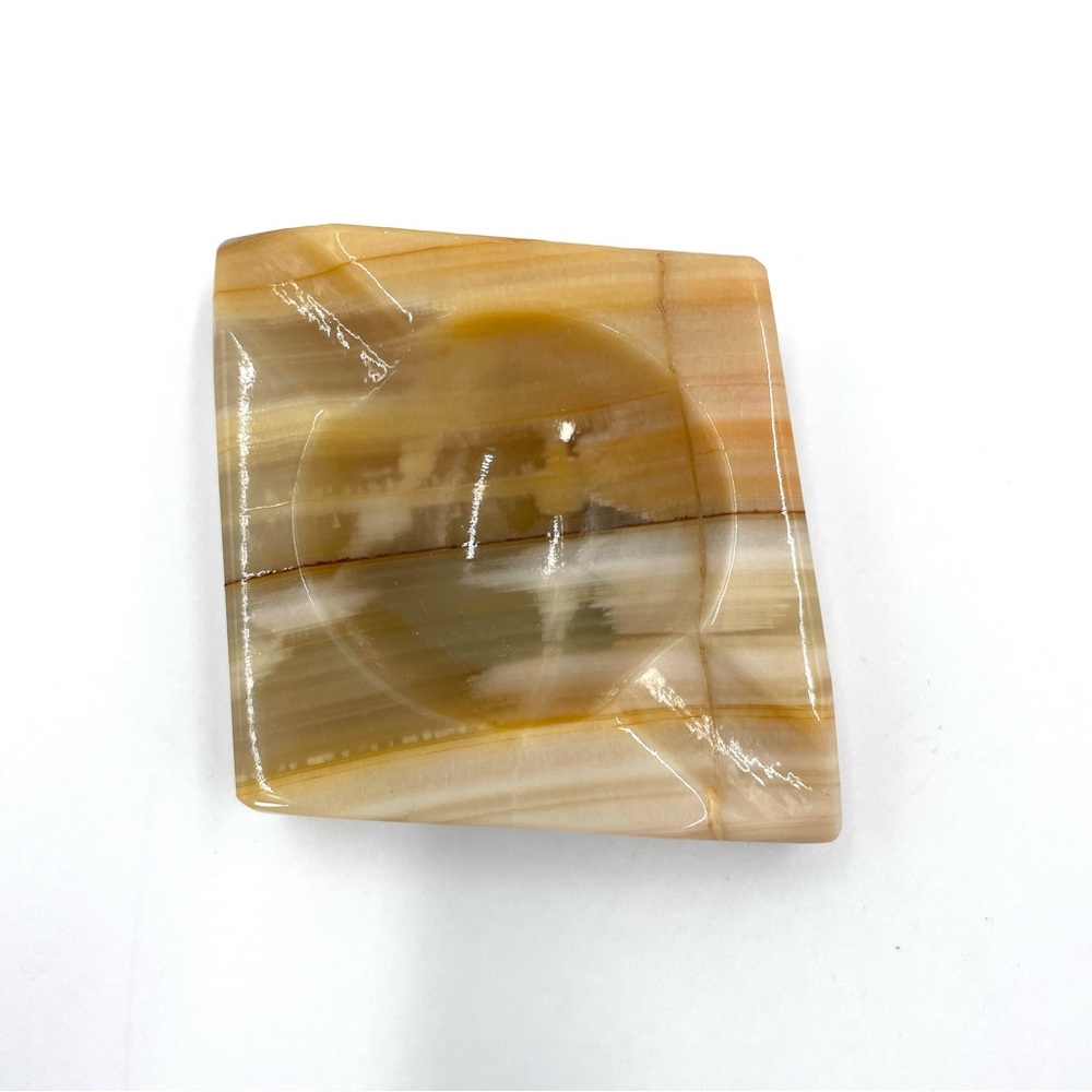 Vintage Hand Carved Onyx/Marble Ashtray